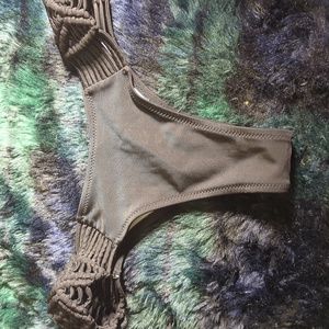 Bathing Suit Bottom Size XS Black with Strappy Sides